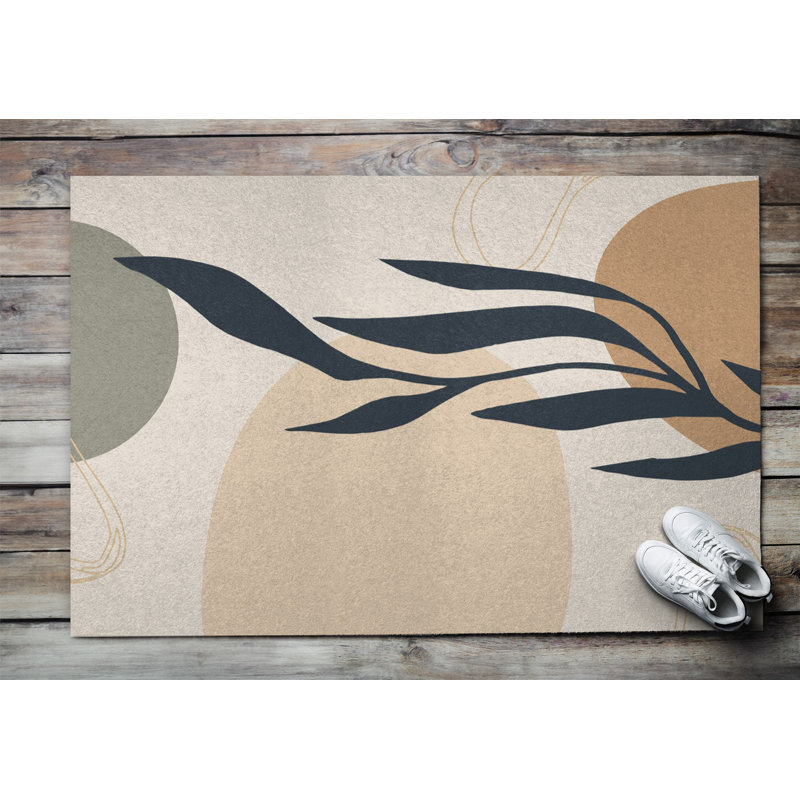 Non-Slip Floral Outdoor Doormat