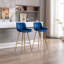 Ensemble de 30 tabourets de bar de 30 po avec tabouret de comptoir en velours chromé-1228397058-1228397059