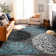 Padowski Floral Gray/Blue/Black Area Rug