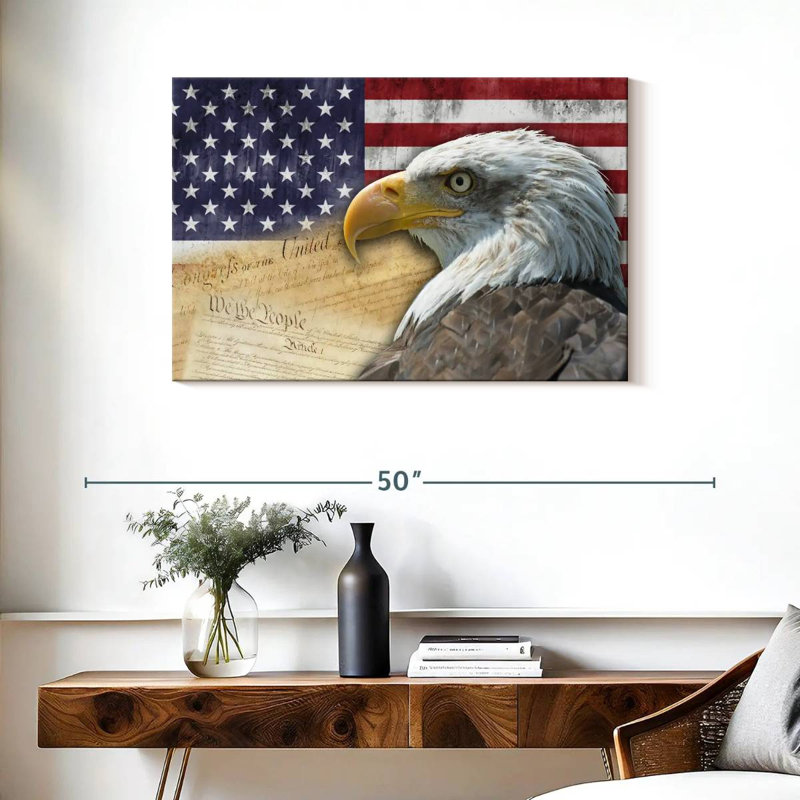 American National Eagle, 24" H x 36" W