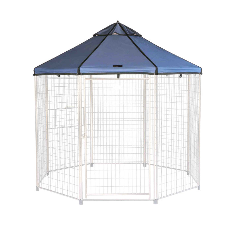 Pet Gazebo Replacement Canopy - Polyester, 96" H x 96" W x 96" D, Blue