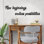 Art mural en métal New Beginnings, possibilités infinies, citation inspirante, décoration de bureau de motivation, cadeau de graduation, art de la maison édifiant