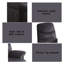 Fauteuil inclinable en tissu noir Arcadia avec accoudoirs moelleux et mécanisme d'inclinaison en douceur-855172030