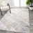 Slant Modern Abstract Beige/Gray Rug-254110840