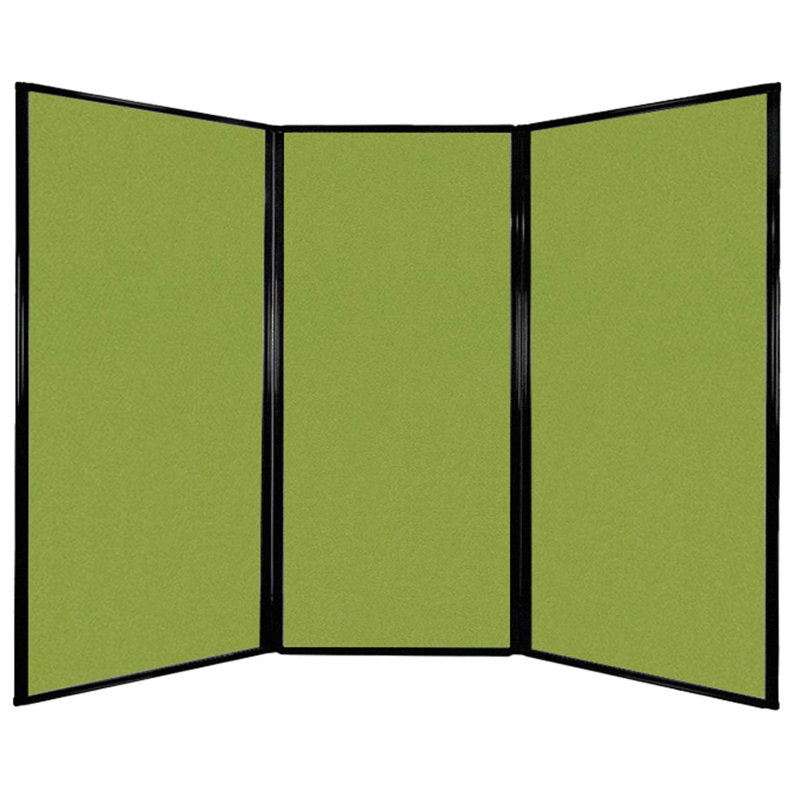 Séparateur de pièce 3 panneaux, Vert lime, H 70 po x l 90 po x P 2 po