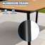 Table de salle à manger de patio ovale avec trou pour parasol et structure en aluminium-2088028028-2088027970