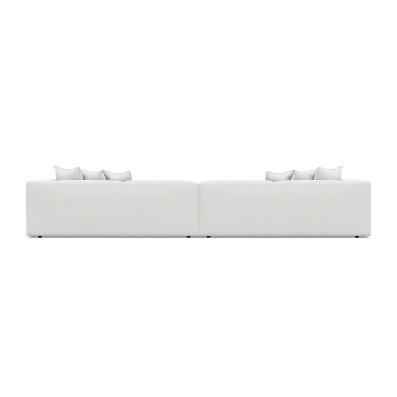Bliss Sectional, White Polyester Blend