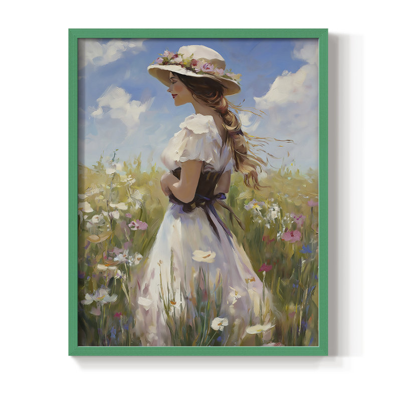 Reproduction encadrée WOMEN Series CCXCI - bois massif, Vert, H 11 po x l 9 po