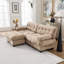 Canapé modulaire modulaire Cloud Cloud, siège en forme de L profond avec repose-pieds, canapé modulaire pour le salon, causeuse en flanelle avancée avec 4 coussins-1217815131