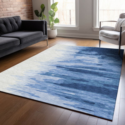 Tapis intérieur / extérieur bleu Meleya 