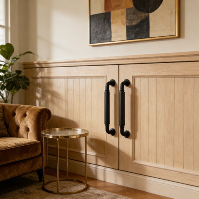 Poignées d'armoire robustes noires mates, paquet de 10, trou central de 5 pouces, poignées de tiroir en alliage de zinc pour la cuisine, la salle de bain et la commode