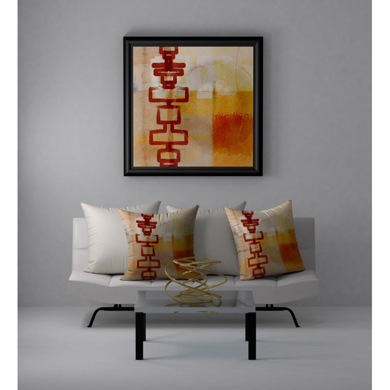 Abstract Throw Pillow, 20" H x 20" W