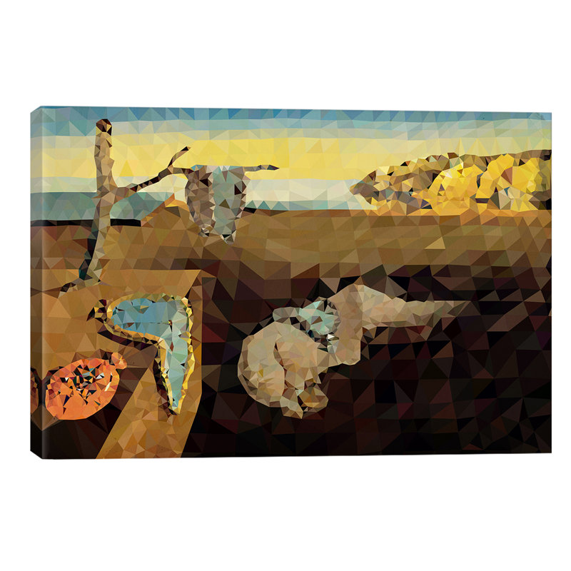Melting Clocks - Painting on Canvas, 20.32 cm H x 30.48 cm W, Wrapped Canvas