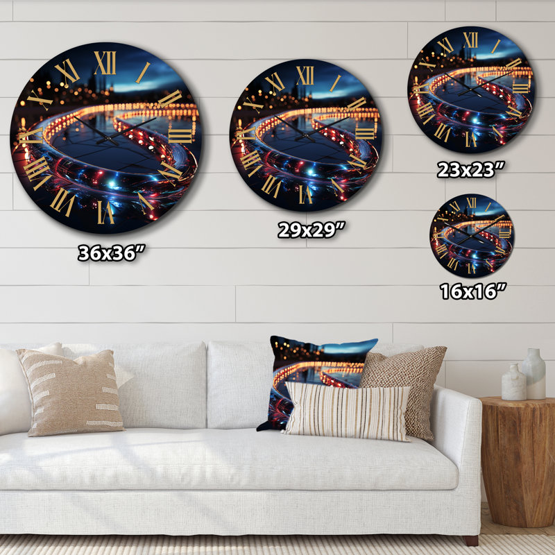 Horloge murale en métal, Très grand
