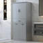 Grande armoire de rangement pour salle de bain avec 2 paniers à linge, armoire de salle de bain autoportante en lin avec tiroir-1433022890