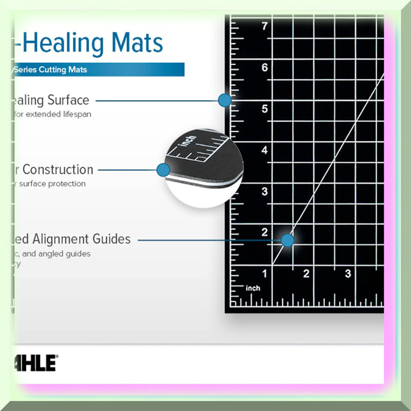 Self-Healing Cutting Mat 1/2" Grid