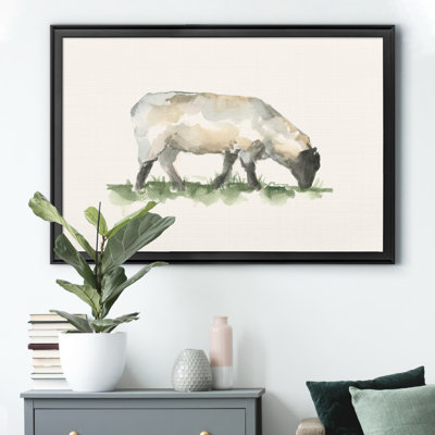 «Grazing Farm Animal III», peinture sur toile encadrée