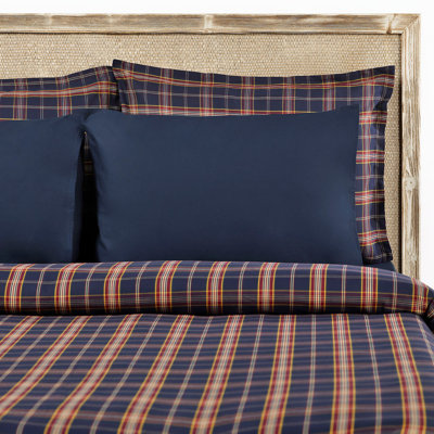 Cotton Plaid Duvet Cover Set