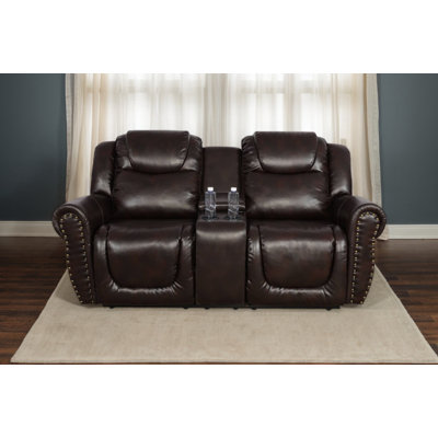 Causeuse inclinable en similicuir 77 po Tanweer