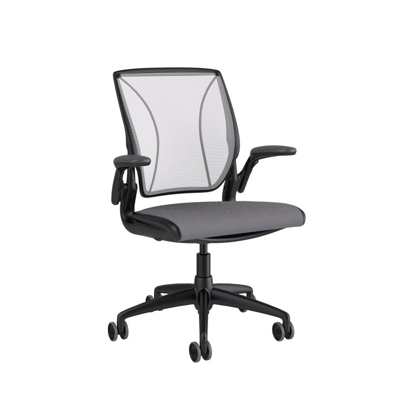 Mesh Task Chair, Black, Pinstripe/White, Pinstripe/White