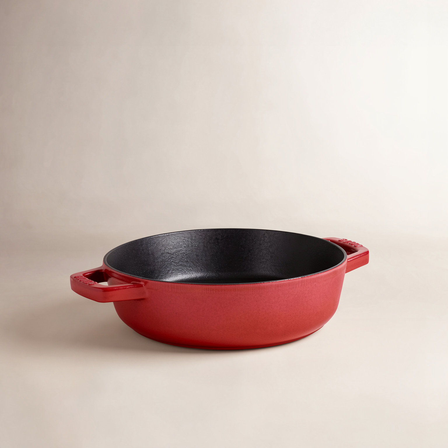 Staub 13" Double Handle Frying Pan, Cherry
