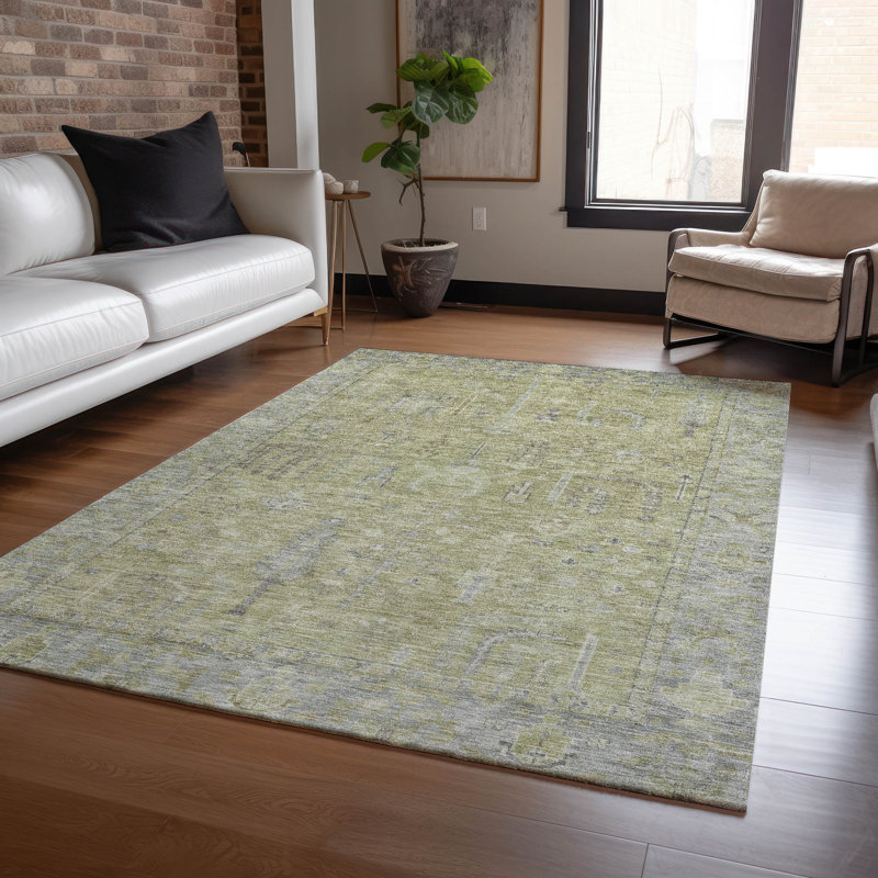 Machine Washable Indoor/Outdoor Cicel ACN1135 Aloe Rug, Rectangle 8' x 10'
