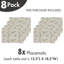 Ensemble de 8 napperons à motif floral East Urban Home