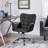 Poche Faux Leather Desk Chair with Padded Armrests-2064336529