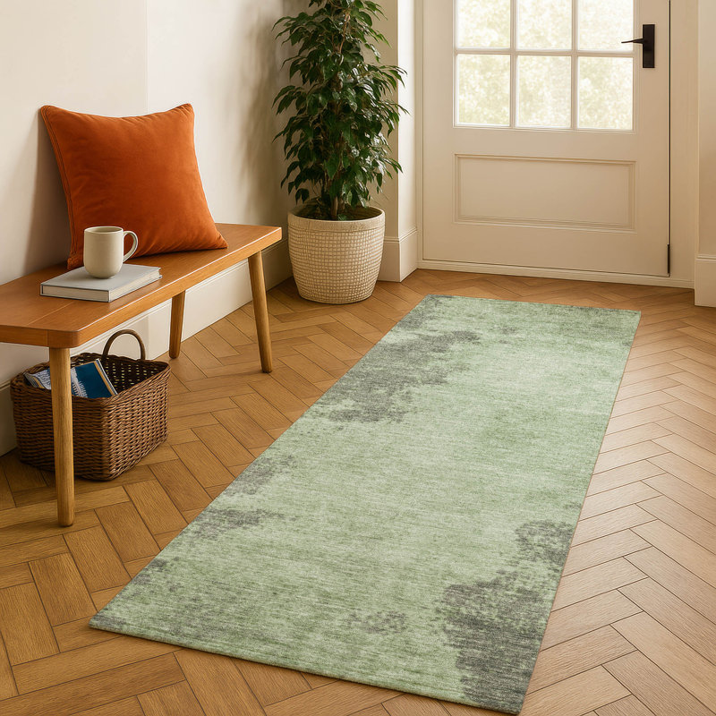 Premium Machine Washable Breault AMF1913 Abstract Rug, Runner 2'3" x 7'6"