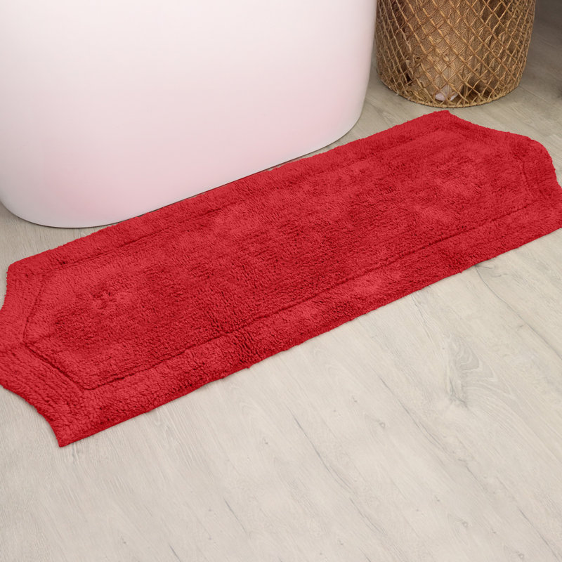 Tapis pour salle de bain Morissette, L 22 po x L 60 po, Rouge