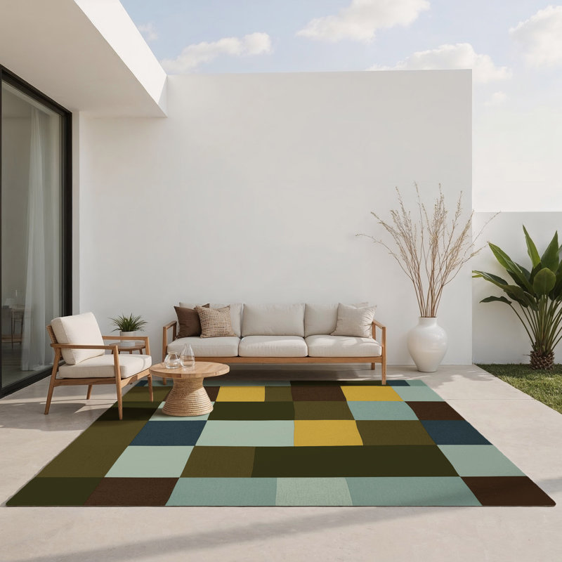 Modular Meadow Indoor And Outdoor Area Rug, Rectangle 4' x 6'