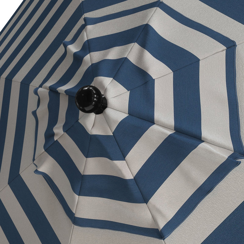 Parasol de marché octogonal 9 pi Willa, Sunbrella® régate Cabana, Stone Black