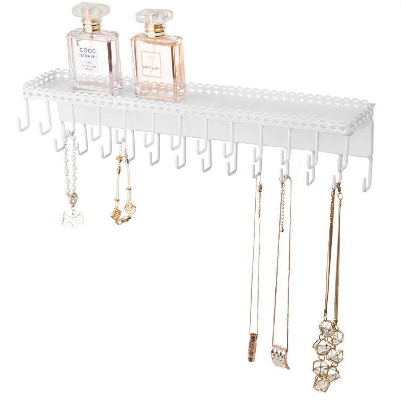 Lall Wall Mounted Jewellery Holder, White