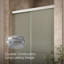 Revel Sliding Shower Door, 70-In H X 44-5/8 - 47-5/8-In W, With 1/4-In Thick Frosted Glass-1417461401-1398113025