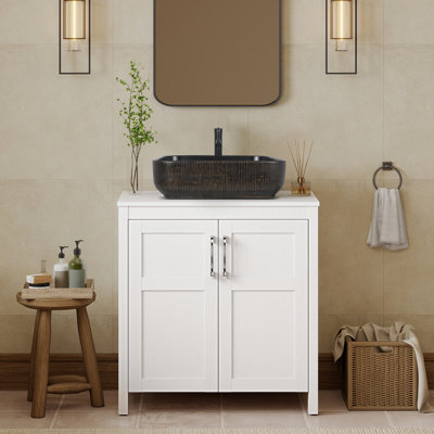 30" Free-Standing Modern Single Bathroom Vanity With Sink