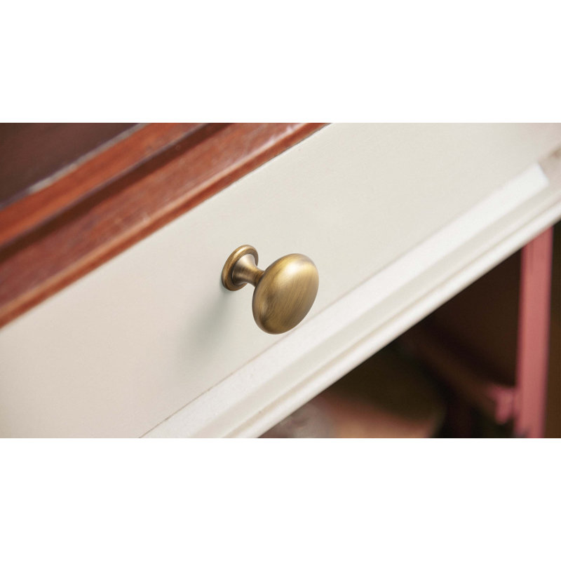 Poignée champignon 1,18 po de diamètre, Laiton brossé bronze, 1.5"