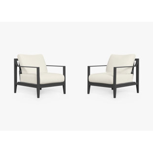 Ensemble de conversation pour fauteuil d'extérieur gris anthracite, Palisades