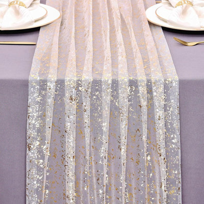 Chemin de table Sheer Glitter Gauze