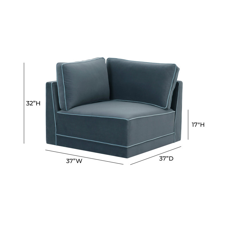 Clairah Misty Blue Corner Chair