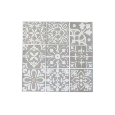 11,8 po X 11,8 po Carreau de dosseret en vinyle auto-adhésif, carreaux de mosaïque pour plancher et mur (9,7 pieds carrés / paquet)