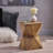 Durable Outdoor Wicker Patio Side Table with Weather-Resistant Design for Versatile Use and Stylish Decor
