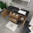 Castin 60" Wall-Mounted Single Right Sink Bathroom Vanity Set-230153643