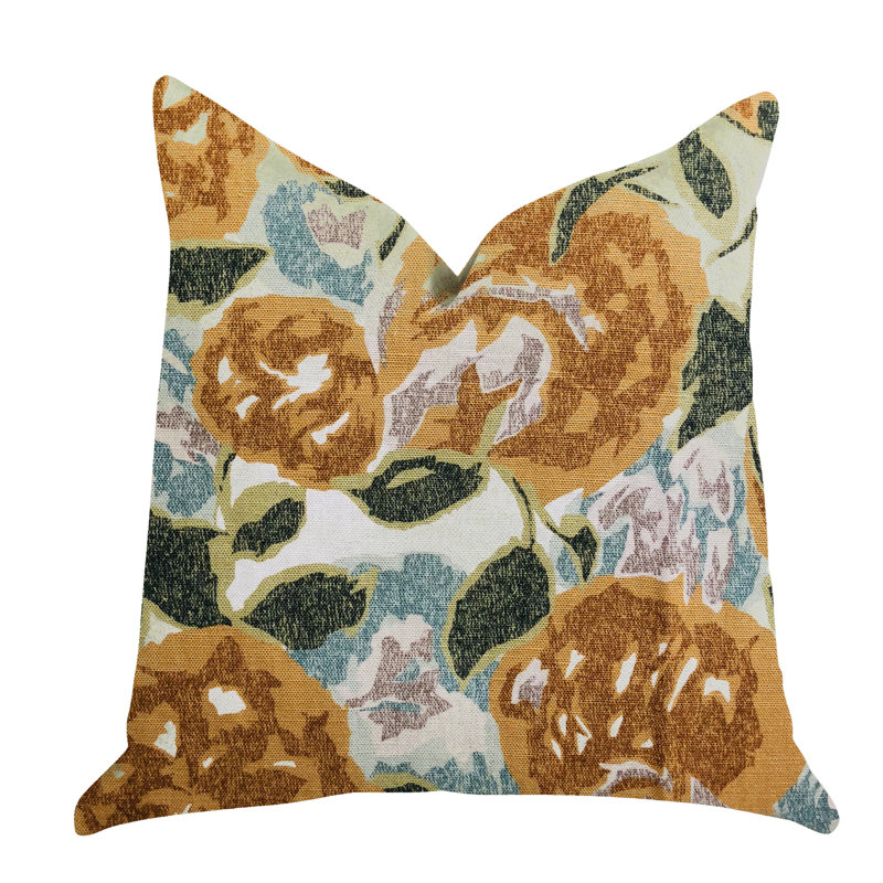 Oreiller floral Dahlia jardin, 20 po x 36 po, Coussin lombaire