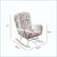 Fauteuil à bascule en tissu Teddy avec structure et pieds en métal pour un confort et une stabilité ultimes