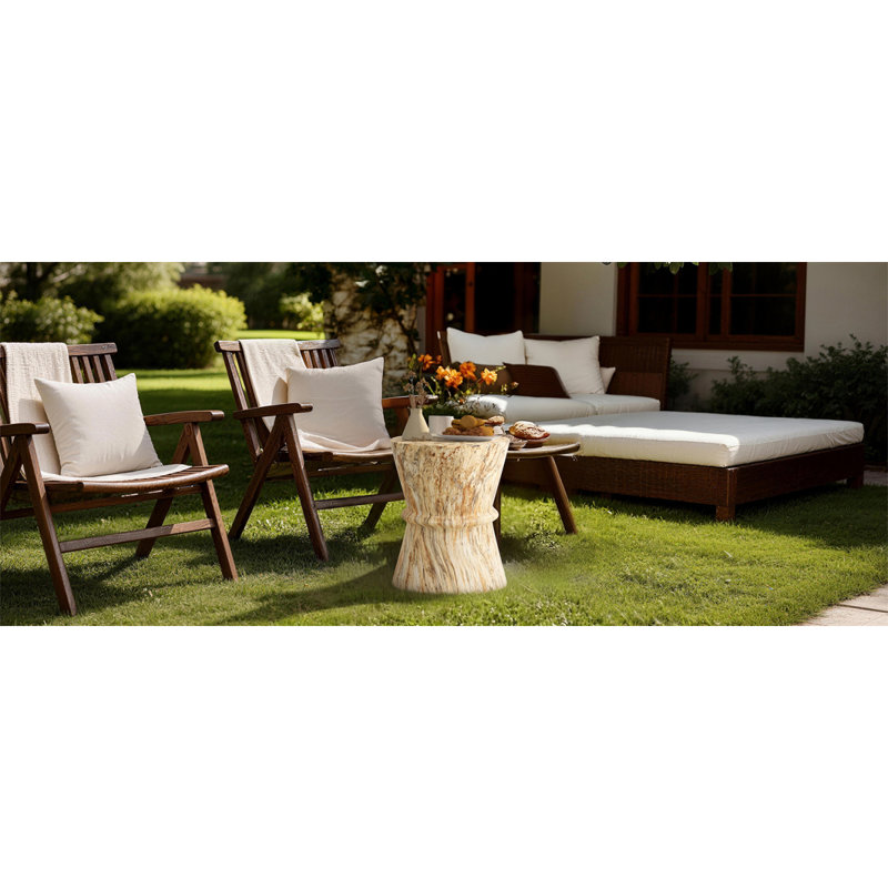 Table d'appoint en forme de sablier U_Style, Ambre; brun / ambre