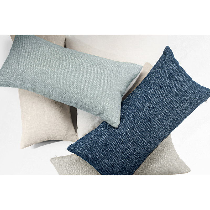 Legato Square Indoor/Outdoor Pillow Cover & Insert, 22" x 22", Shell