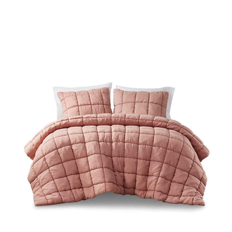 Mini ensemble d'édredon 3 pièces Gracie Mills Wonderland, Édredon pour lit simple + 2 pièces supplémentai, Rose