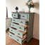 Commode d'appoint style rétro en bois d'hévéa
