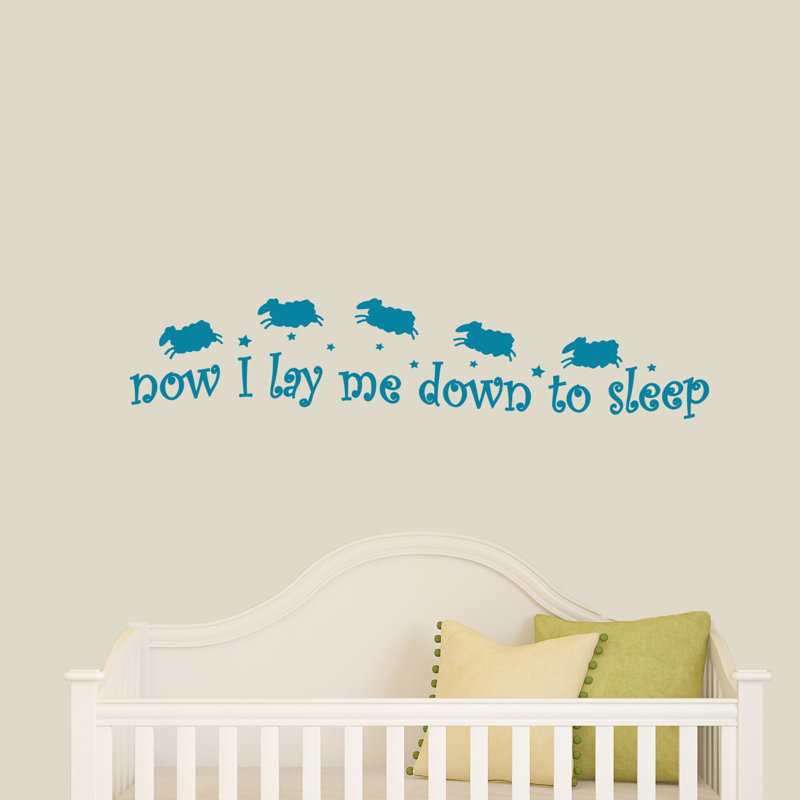 Adhésif décoratif "me me permettant now to sleep", Bleu sarcelle