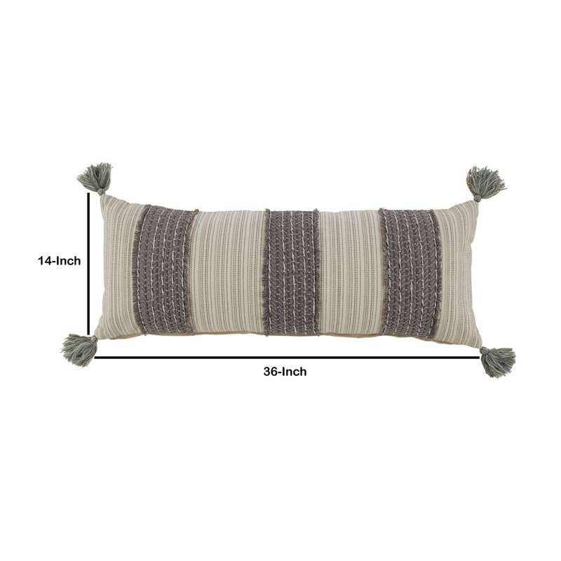 Striped Cotton Throw Pillow